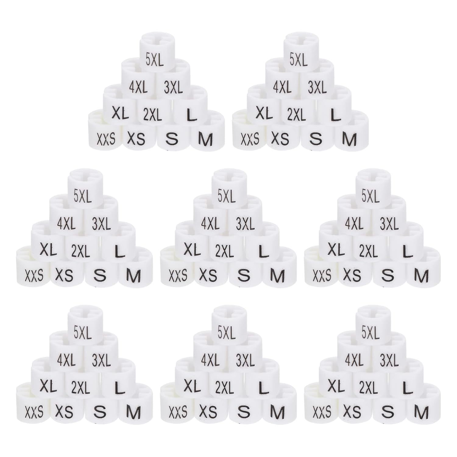 Clothes Hanger Size Markers, 100Pcs Garment Size Markers Kit For Retail, At Home