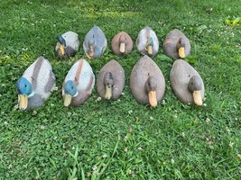 Lot of 10 Hollow Body Duck Decoys Mallard Drake and Hen Hunting Decoys - $29.03