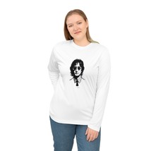 Unisex performance long sleeve black and white john lennon portrait thumb200