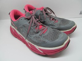 Hoka One One Clifton 2 Womens Grey And Pink Running Shoes Size US 10 - £39.16 GBP