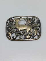 Vintage Sterling Silver 925 Antelope Deer Brooch - £31.31 GBP