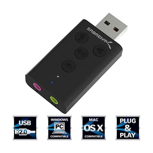 Sabrent Aluminum USB External 3D Stereo Sound Adapter for Windows and Ma... - $37.00