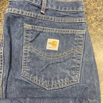 Carhartt Jeans Mens 38x34 Flame Resistant Straight Relaxed FRB100 DNM De... - $29.67