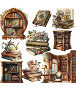 20 Pcs Books Library Stickers Set Scrapbook Journal Diary Embellishment Kit - $7.80