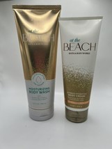 Set Of Bath Body Works AT THE BEACH Moisturizing Body Wash 10 oz And Lot... - $27.83