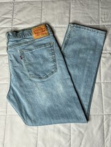 Levi&#39;s Mens 511 Straight Jeans Size 38 x 30 Blue Distressed Acid Wash Denim - £18.23 GBP