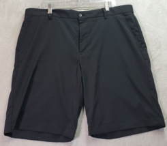 Greg Norman Shorts Mens Size 38 Black Polyester Slash Pocket Dark Wash Logo - £14.73 GBP