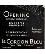 Le Cordon Bleu Restaurant 1929 Advertisement Connecticut Golf Club DWAA22 - $34.45 CAD