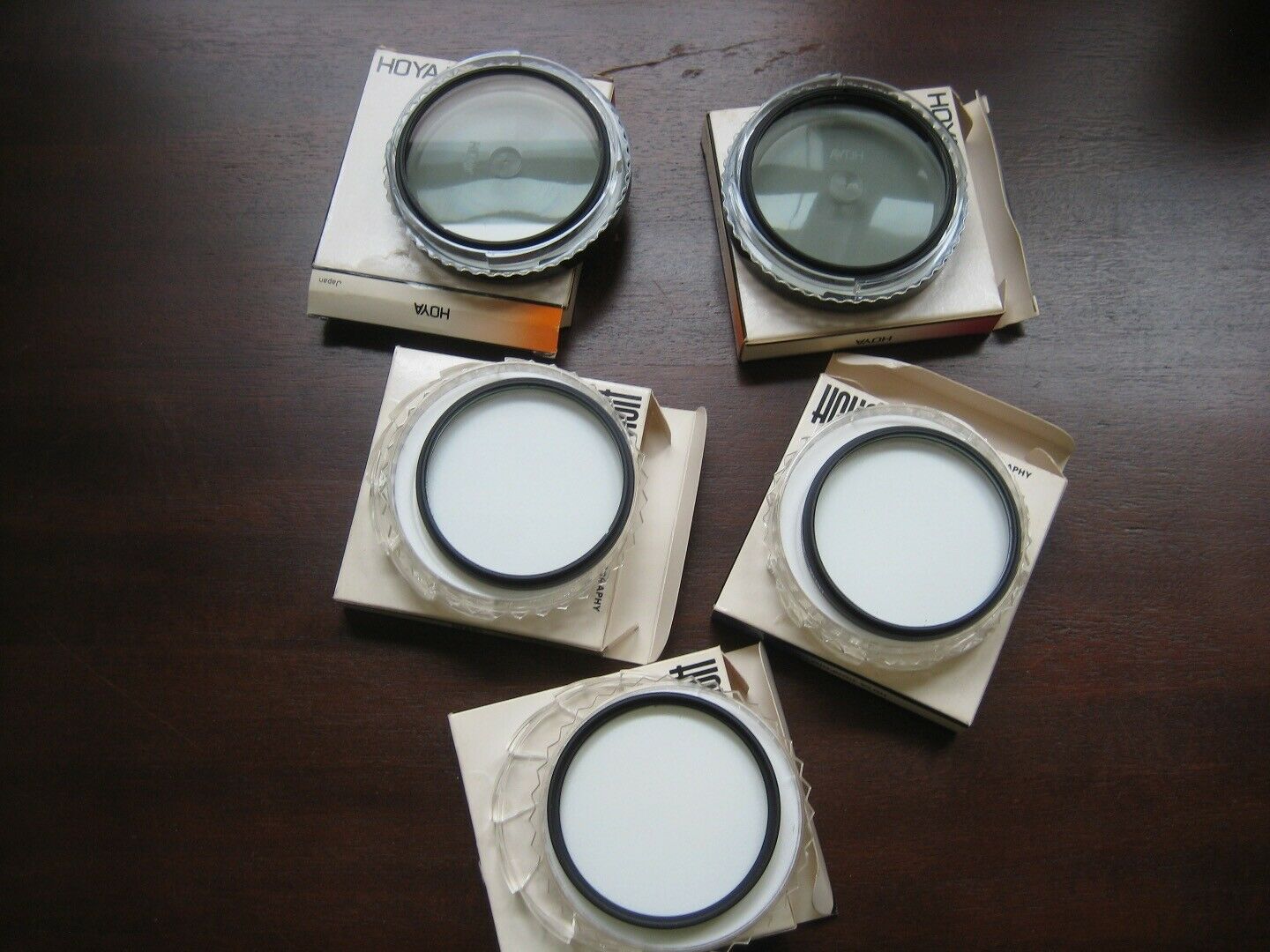 Set of 5 Lenses and Diffusers 67.0s & 62.0s by Hoya technical photography Japan - $32.66