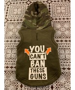 Dog Camo Green Hoodie Shirt You Cant Ban These Guns XXS Extra Extra Small - £10.15 GBP