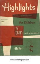 vintage Highlights Magazine for Children December 1963 - $6.00