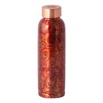 Copper Bottle For Drinking Water Bottle 900ml Floral Print Water Bottle - £27.55 GBP