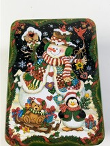 Grandeur Noel Snowman 4” Resin Country Christmas Holiday Ornament w/Gift Tin Box - £12.69 GBP