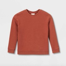 Cat and Jack Long Sleeve Crewneck Shirt Pullover Cinnamon Orange NWT Size 2T - £7.78 GBP