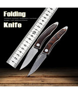 M390 Steel Damascus Snake wood Sharp Blade Mini Pocket Folding Knife - $64.25+