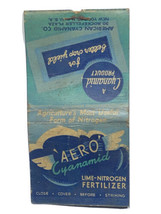 Aero Cyanamid Fertilizer New York City Vintage 50s Matchbook Cover Matchbox - £5.53 GBP