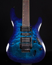 Ibanez S670QM,  Wizard III Maple Neck, Quilted Top/Meranti Body, Sapphire Blue - £508.18 GBP