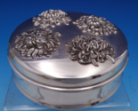 Chrysanthemum by Shreve Sterling Silver Jewelry Case Rounded 1 3/4&quot; x 5&quot;... - £778.92 GBP