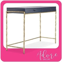 Love Decor Jolie Contemporary Living Room Console Solid Wood, Navy Blue/Gold - £208.61 GBP