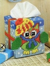 Craftways Plastic Canvas Kit Ho-Ho-Howling Owl Tissue Box Owl Needlepoint Craft - $21.78