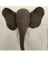 Felt Elephant Head Wall Nursery Safari Décor By Mud Pie Fiona Walker Gray - €42,64 EUR