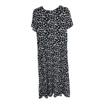 Boden Womens Great British Style Midi Dress Floral Black Green Size Large US 10R - £76.78 GBP