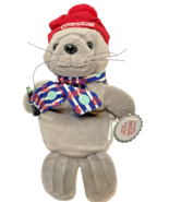 Coca Cola 1999 Vintage Bean Plush Seal Scarf And Hat With Tags - £11.46 GBP