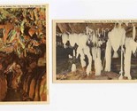 4 Ohio Caverns Linen Postcards West Liberty Ohio Colonnade Crystal King Sea - $17.80