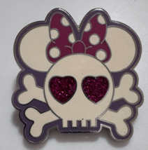 2009 Disney Pin Minnie Mouse Ears Skull Crossbones Glitter Heart Eyes 79841 - £9.93 GBP