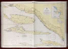 Nautical Chart Brac Hvar Korcula Adriatic Sea Dalmatia Croatia Yugoslav Navy - £63.51 GBP