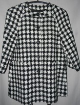 Rafaella Coat Jacket  Size Medium Check Pattern Wood Blend 50&#39;s Style  NEW - £46.39 GBP