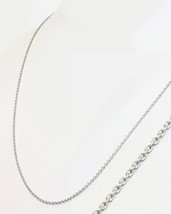 solid 14k white gold link necklace chain 16&quot; 18&quot; 20&quot; US Seller - £68.80 GBP