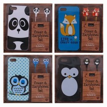 iPhone Animal 3D Cartoon Case Earphones Ear Silicone Cover Cute Apple Owl Fox UK - £4.18 GBP