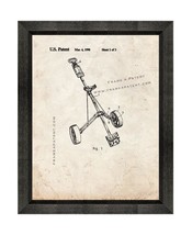 Golf Cart Range Finder Patent Print Old Look with Beveled Wood Frame - $24.95+