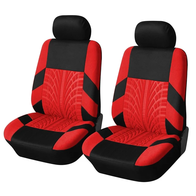 Universal Brand Embroidery Car Seat Covers Set - Red Front - £23.11 GBP