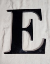 Black 10 Inch Aluminum Letter E Wall Hanging Sign Initial Decor Nevermore - $19.99