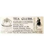 London Tea Company Clubs 1897 Advertisement Victorian Boston Mass ADBN1A11 - €17,04 EUR