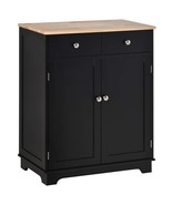 HOMCOM Modern Black Sideboard Kitchen Storage Coffee Bar Cabinet - $245.75 CAD