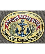 Anchor Steam Beer Anchor Brewing Company Oval Metal Tin Sign San Francisco - $35.00