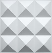 Dundee Deco 3D Wall Panels - Contemporary Diamonds Paintable White PVC Wall Pane - $7.83+