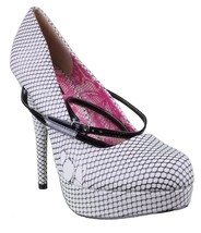 Iron Fist Nude Bianco Nero Nel Mio Nett Sexy Plateau Tacchi Alti Scarpe Pump Nib - £28.34 GBP