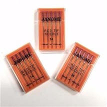 Janome Red Tip 3 x 5 Needle Packs Size 14 Size 90/14 - $29.44