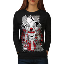 Clown Tie Death Horror Tee  Women Long Sleeve T-shirt - $14.99