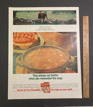 Vintage Print Ad Campbells Vegetable Beef Soup Lunch Ephemera 10 3/8&quot; x ... - £6.93 GBP