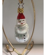 Blown Glass Christmas  Ornament  Snowman   Made in Germany 3&quot; tall - $36.99 CAD