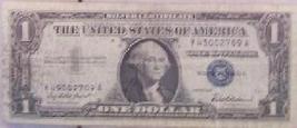 (2) 1957 US $1 Dollar Silver Certificate Blue Seal Notes, as Gifts or Collection - £11.92 GBP