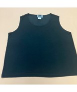 Slinky Brand Tank Top Sleeveless Basic Stretch Casual Black 2X Plus  Travel - $9.90