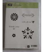 Stampin Up Retired With All My Heart Set of 6 Clear Mount Stamp 118623 - £9.74 GBP