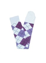 ARGYLE Overknee Over Knee Socks SCOTS Tartan Cotton Argyll One Size Purp... - £6.97 GBP