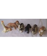 LOT PORCELAIN ZOO CIRCUS ANIMAL FIGURINE TIGER LION GIRAFFE ELEPHANT PUM... - £19.34 GBP